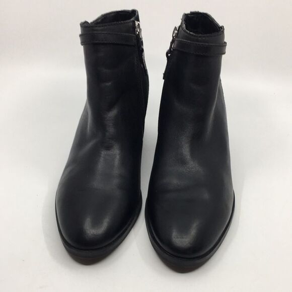 Lauren Ralph Lauren Damara Ankle Boots Booties Black Leather & Suede Size 10 - Picture 2 of 16